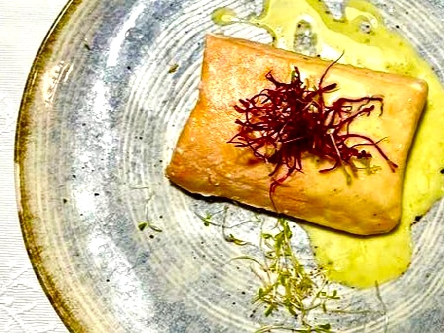 Tuna tartare with burrata by Florence private chef Gabriella Carrozzini