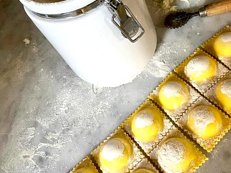 Handmade tortelli di patate by Tuscan private chef Gabriella Carrozzini